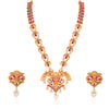 Sukkhi Amazing Pearl Gold Plated Goddess Temple Jewellery Long Haram Necklace Set for Women