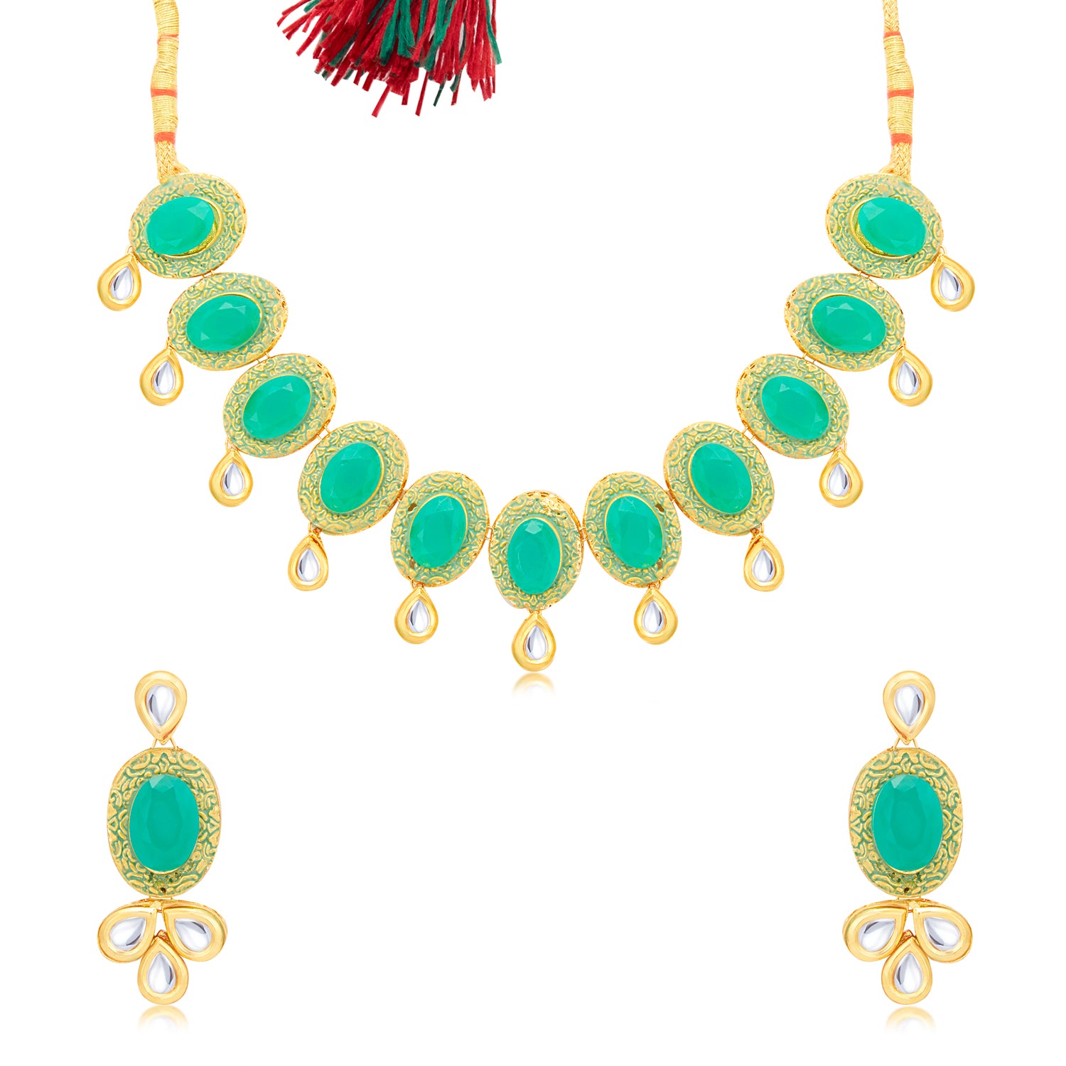 Sukkhi Glorious Gold Plated Choker Necklace Set For Women 