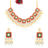 Sukkhi Delightful Kundan Gold Plated Meenakari Necklace Set for Women