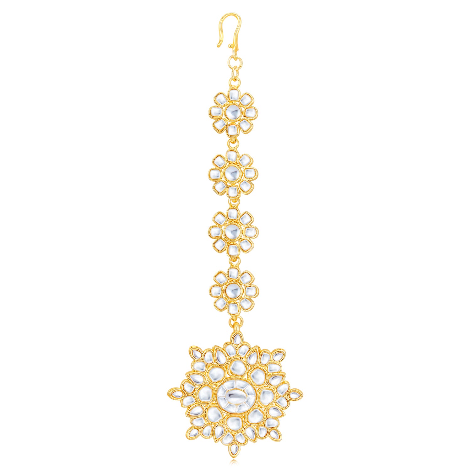 Sukkhi Lavish Kundan Gold Plated Maangtikka Worn By Karisma Kapoor