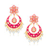 Sukkhi Astonish Pearl Gold Plated Meenakari Chandelier Earring Set for Women (SKR85516)