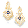 Sukkhi Classic Kundan Gold Plated Pearl Chandelier Earring Set for Women (SKR85519)