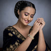 Sukkhi Incredible Pearl Gold Plated Meenakari Bracelet Worn By Karisma Kapoor