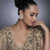 Sukkhi Classy Kundan Gold Plated Pearl Stud Earring Set Worn By Karisma Kapoor