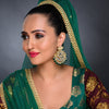 Sukkhi Gorgeous Kundan Gold Plated Pearl Chandelier Earring Set Worn By Karisma Kapoor