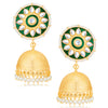 Sukkhi Marvellous Kundan Gold Plated Meenakari Pearl Jhumki Earring Set Worn By Karisma Kapoor