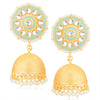 Sukkhi Modern Kundan Gold Plated Meenakari Pearl Jhumki Earring Set Worn By Karisma Kapoor