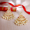 Sukkhi Youthful Kundan Gold Plated Pearl Chandelier Earring Set Worn By Karisma Kapoor