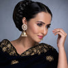 Sukkhi Splendid Kundan Gold Plated Meenakari Pearl Jhumki Earring Set Worn By Karisma Kapoor