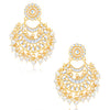 Sukkhi Ravishing Kundan Gold Plated Pearl Chandelier Earring Set Worn By Karisma Kapoor