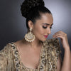 Sukkhi Artistically Kundan Gold Plated Pearl Chandelier Earring Set Worn By Karisma Kapoor