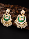 Sukkhi Stylish Kundan Gold Plated Meenakari Chandelier Earring Set Worn By Karisma Kapoor