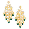 Sukkhi Marquise Kundan Gold Plated Pearl Chandelier Earring Set Worn By Karisma Kapoor