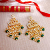 Sukkhi Marquise Kundan Gold Plated Pearl Chandelier Earring Set Worn By Karisma Kapoor