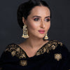 Sukkhi Classic Pearl Gold Plated Kundan Meenakari Earring Set Worn By Karisma Kapoor