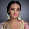 Sukkhi Elegant Pearl Gold Plated Mint Collection Kundan Earring Set Worn By Karisma Kapoor