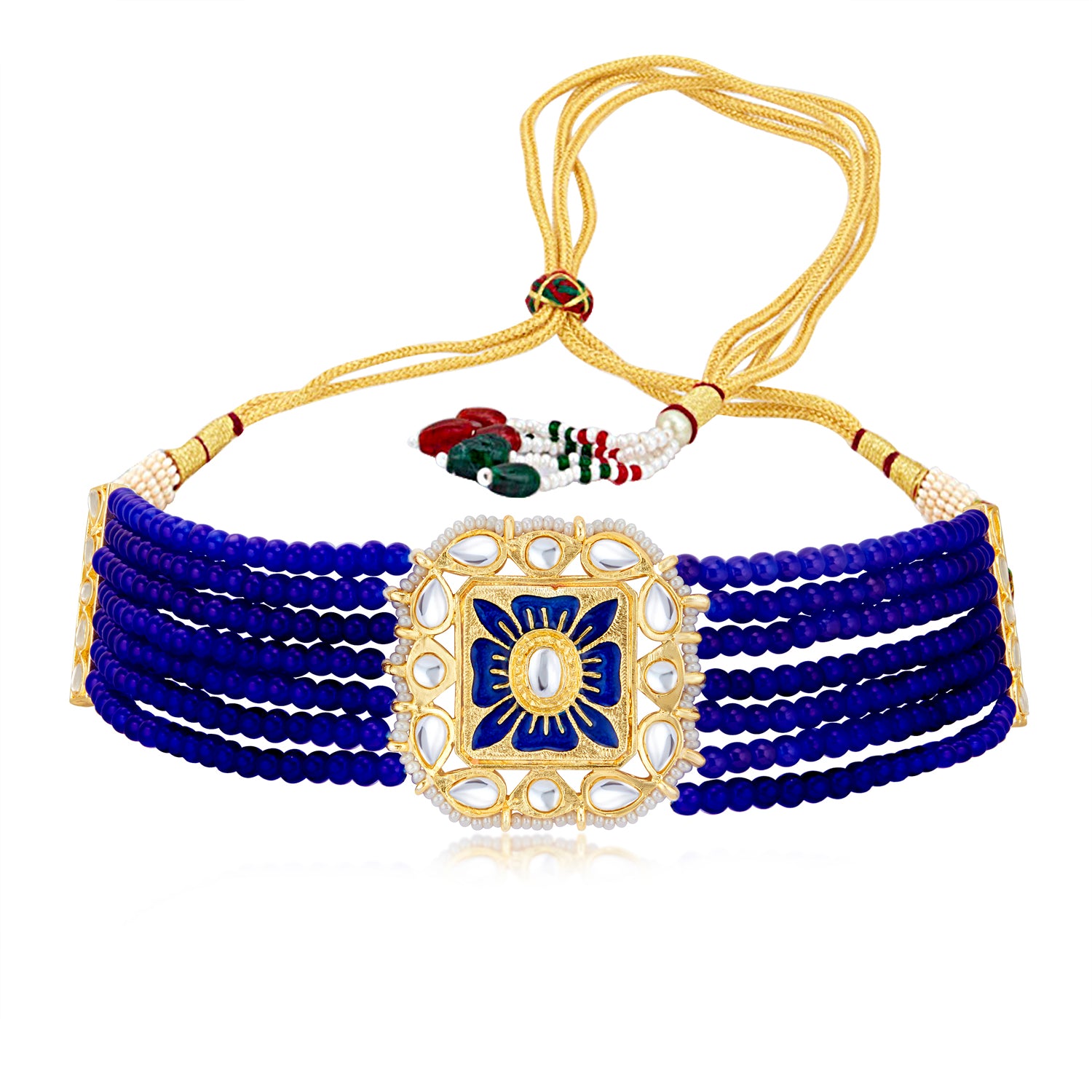 Sukkhi Graceful Kundan Gold Plated Meenakari Choker Necklace Set Worn By Karisma Kapoor