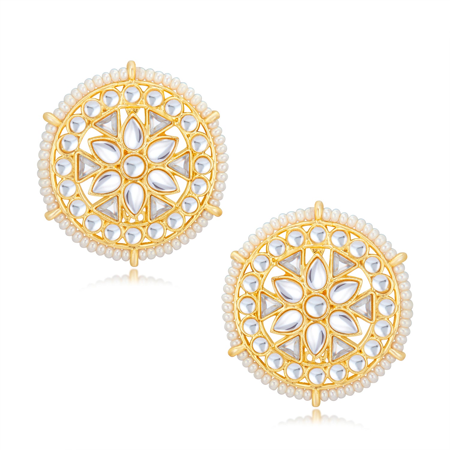 Sukkhi Modern Kundan Gold Plated Pearl Choker Necklace Set Worn By Karisma Kapoor