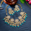 Sukkhi Pleasing Kundan Gold Plated Pearl Choker Necklace Set Worn By Karisma Kapoor