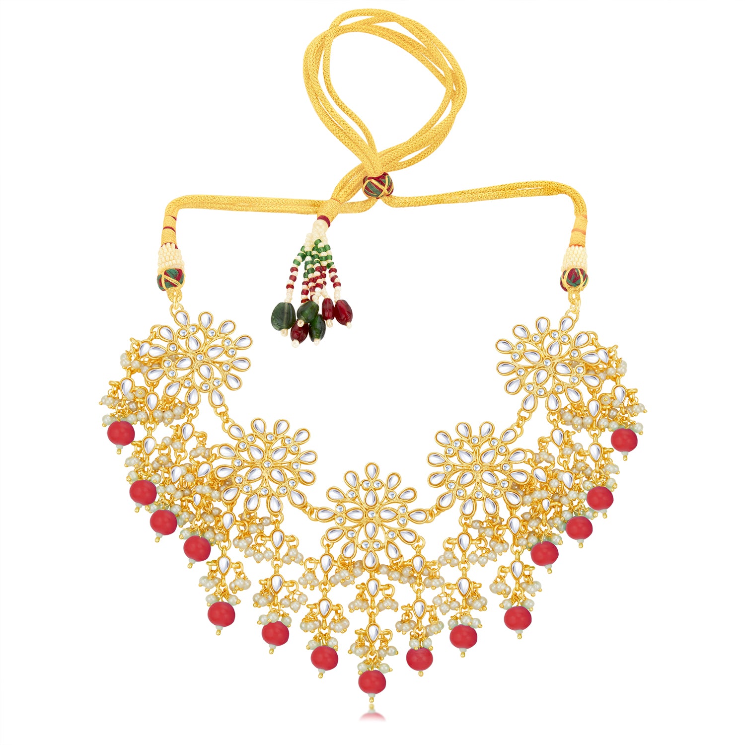 Sukkhi Lavish Kundan Gold Plated Pearl Choker Necklace Set Worn By Karisma Kapoor