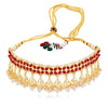 Sukkhi Resplendent Gold Plated Kundan & Pearl Choker Necklace Set Worn By Karisma Kapoor