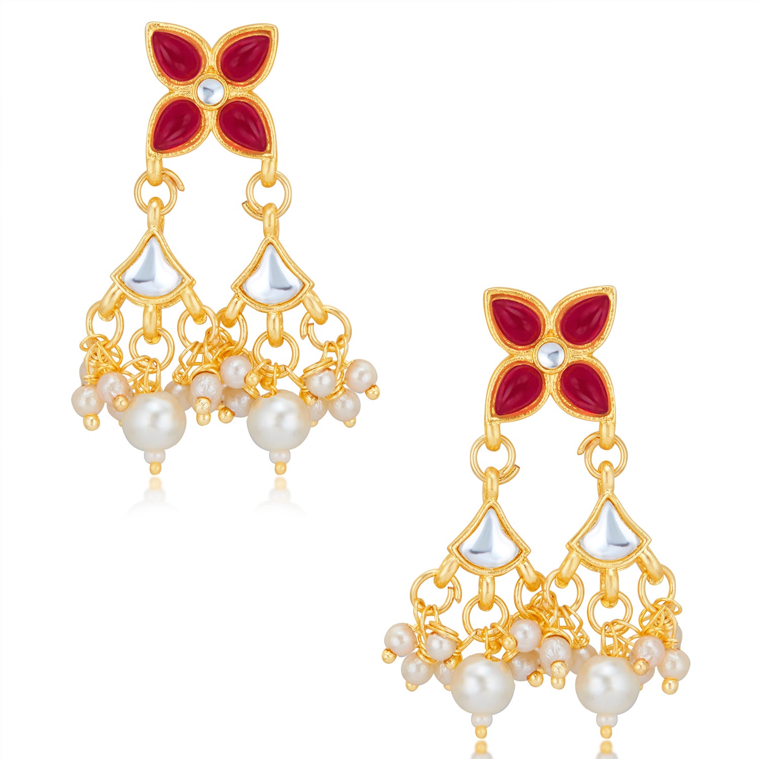 Sukkhi Resplendent Gold Plated Kundan & Pearl Choker Necklace Set Worn By Karisma Kapoor