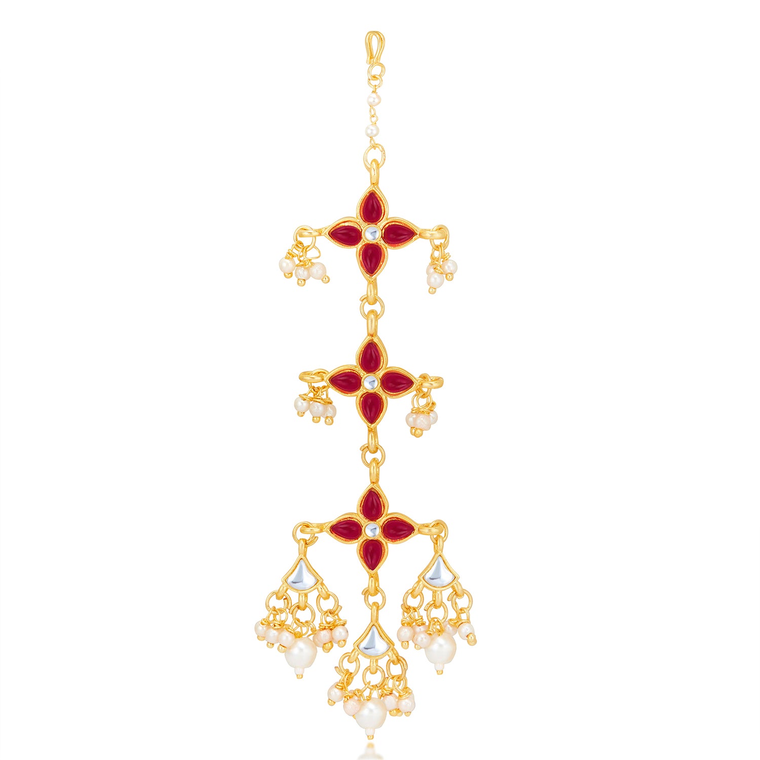 Sukkhi Resplendent Gold Plated Kundan & Pearl Choker Necklace Set Worn By Karisma Kapoor