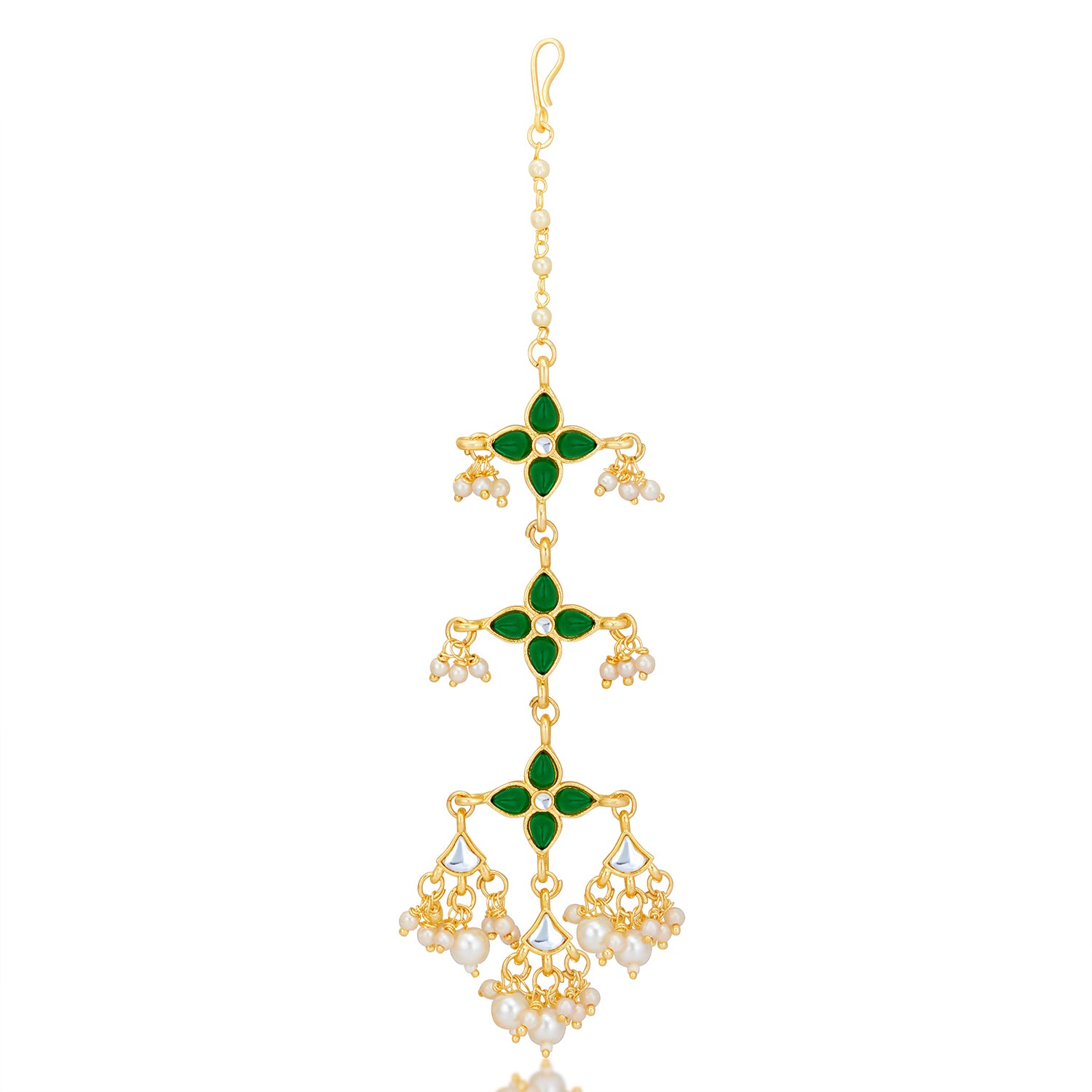 Sukkhi Splendid Gold Plated Kundan & Pearl Choker Necklace Set Worn By Karisma Kapoor