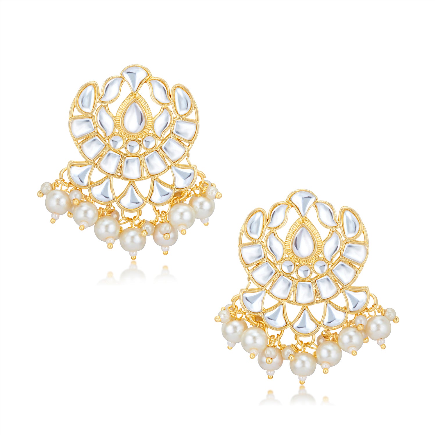 Sukkhi Exotic Gold Plated Kundan & Pearl Choker Necklace Set Worn By Karisma Kapoor