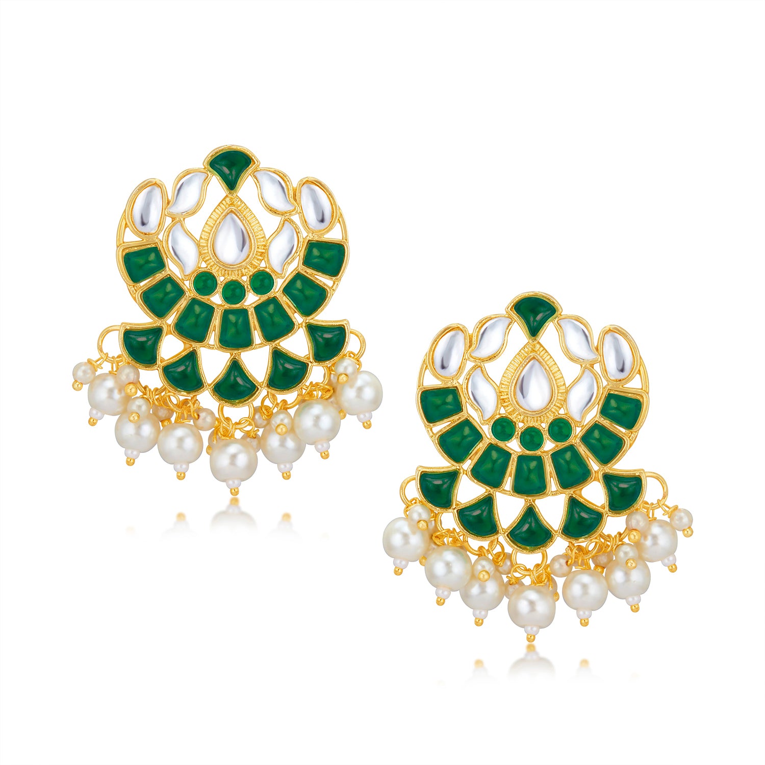 Sukkhi Ravishing Gold Plated Pearl Choker Necklace Set Worn By Karisma Kapoor