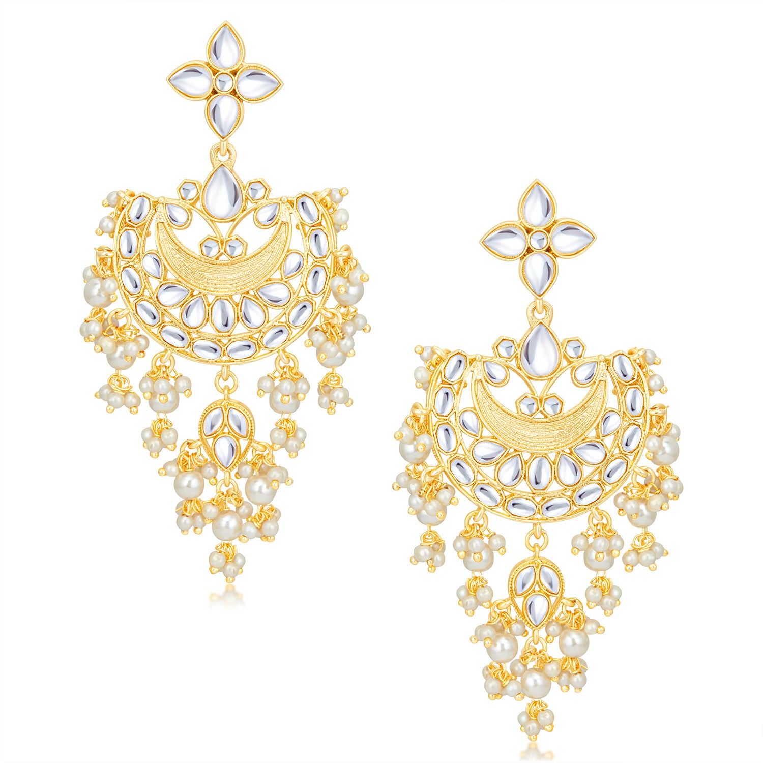 Sukkhi Luxurious Kundan Gold Plated Pearl Choker Necklace Set Worn By Karisma Kapoor