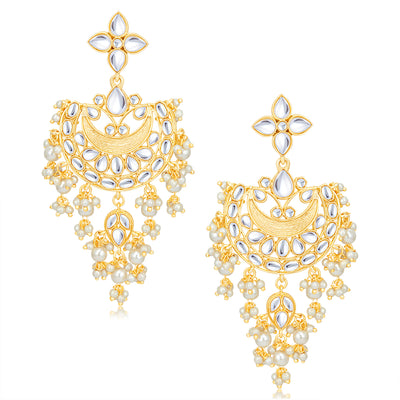 Sukkhi Luxurious Kundan Gold Plated Pearl Choker Necklace Set Worn By Karisma Kapoor