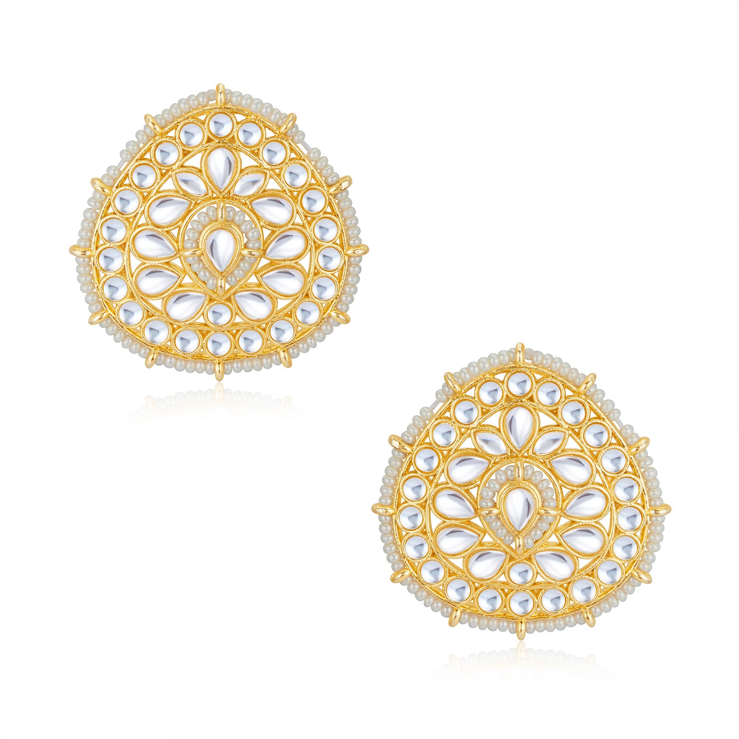 Sukkhi Pretty Kundan Gold Plated Pearl Long Haram Necklace Set Worn By Karisma Kapoor