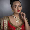 Sukkhi Excellent Kundan Gold Plated Pearl Long Haram Necklace Set Worn By Karisma Kapoor