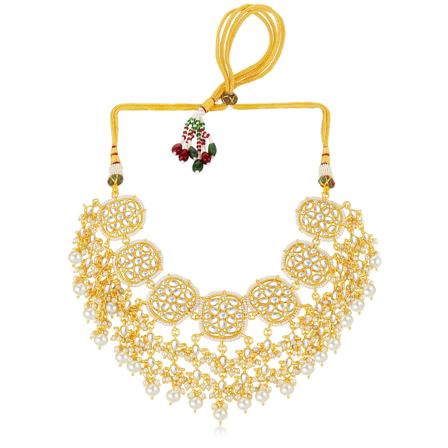 Sukkhi Sensational Kundan Gold Plated Pearl Choker Necklace Set Worn By Karisma Kapoor