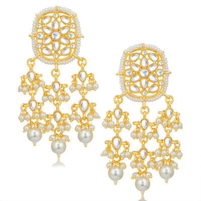 Sukkhi Sensational Kundan Gold Plated Pearl Choker Necklace Set Worn By Karisma Kapoor