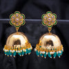 Sukkhi Glossy Gold Plated Floral Meenakari Jhumki Earring for Women