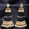Sukkhi Elegant Pearl Gold Plated Meenakari Chandelier Earring for Women