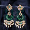 Sukkhi Classy Pearl Gold Plated Kundan Meenakari Dangle Earring for Women