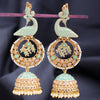 Sukkhi Glorious Pearl Gold Plated Peacock Meenakari Jhumki Earring for Women