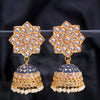 Sukkhi Lavish Pearl Gold Plated Kundan Meenakari Jhumki Earring for Women
