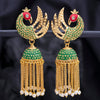 Sukkhi Incrediable Pearl Gold Plated Peacock Meenakari Jhumki Earring for Women