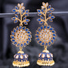 Sukkhi Spectacular Pearl Gold Plated Kundan Meenakari Jhumki Earring for Women