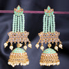 Sukkhi Gleaming Pearl Gold Plated Kundan Meenakari Jhumki Earring for Women (SKR85739)