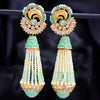 Sukkhi Elegant Pearl Gold Plated Kundan Meenakari Dangle Earring for Women