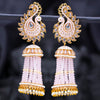 Sukkhi Elegant Pearl Gold Plated Peacock Meenakari Jhumki Earring for Women (SKR85757)