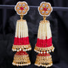 Sukkhi Delightful Pearl Gold Plated Kundan Meenakari Jhumki Earring for Women (SKR85759)