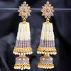 Sukkhi Spectacular Pearl Gold Plated Kundan Meenakari Jhumki Earring for Women (SKR85760)