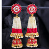 Sukkhi Classy Pearl Gold Plated Kundan Meenakari Jhumki Earring for Women (SKR85766)