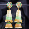 Sukkhi Trendy Pearl Gold Plated Kundan Meenakari Jhumki Earring for Women